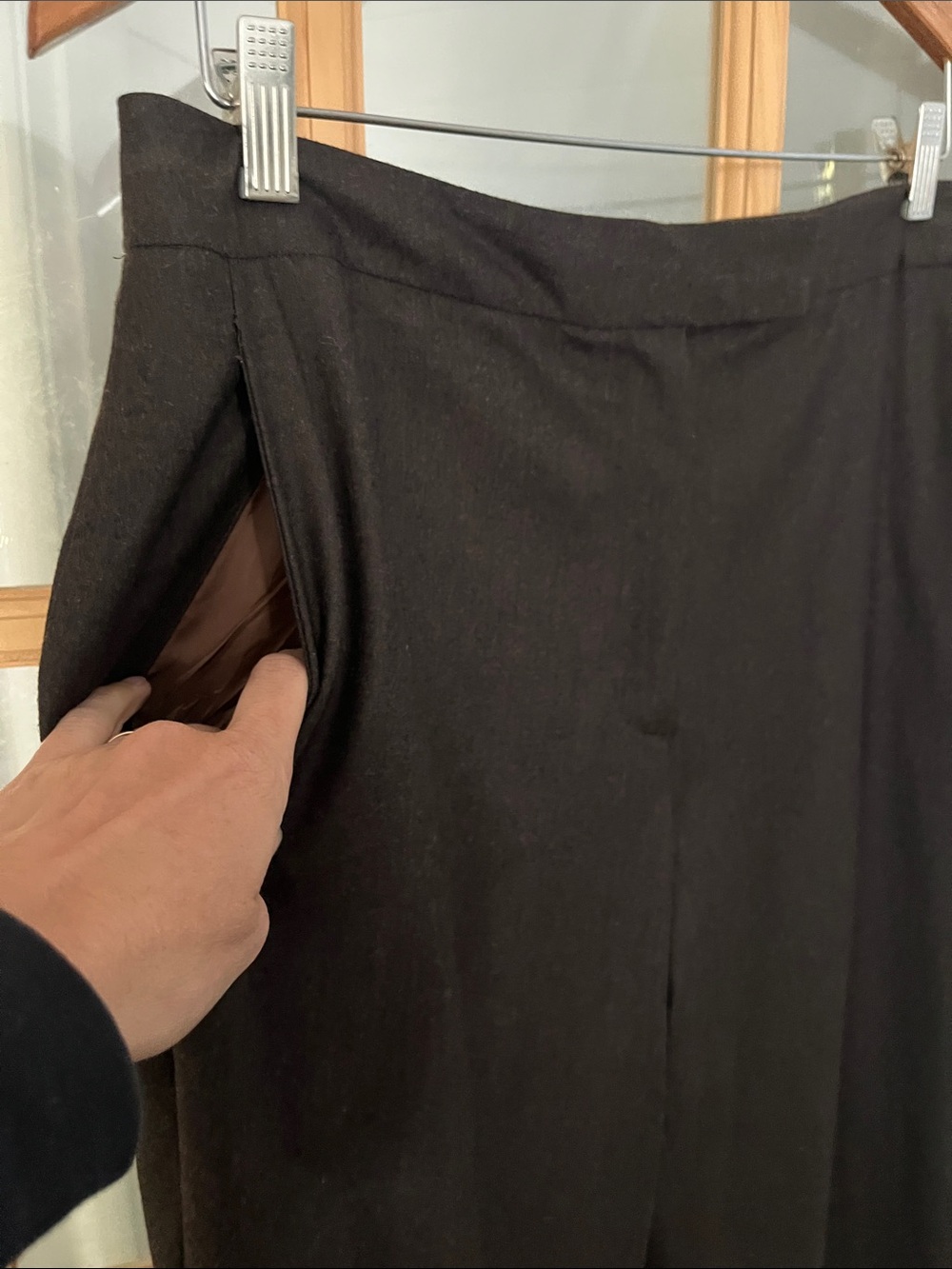 Brooks Brothers Wool Trousers 12 Brown Vitale Barberis Canonico Italy - Picture 7 of 11
